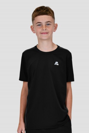 Black/Asphalt Montirex Boys Rush T-Shirt | TJWEG-5094