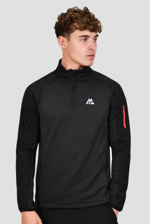 Black Marl/Black Montirex Summit 1/4 Zip | IUBNC-6183