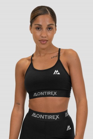 Black Montirex Icon Strappy Bra | AYRIT-9687