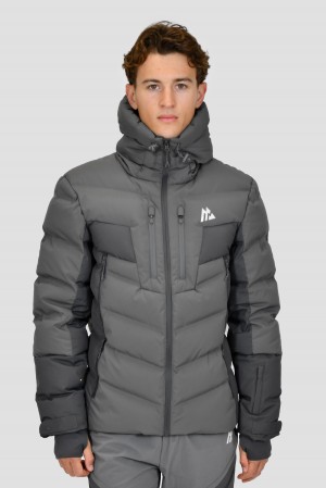 Cement Grey/Jet Grey Montirex Arcs Down Jacket | UBYRN-2847