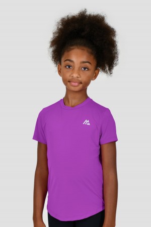 Electric Purple Montirex Girls Energy T-Shirt | FAYSK-9823