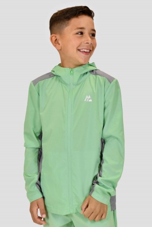 Frosted Green/Platinum Grey Montirex Boys Speed Windbreaker | LGSMB-4761