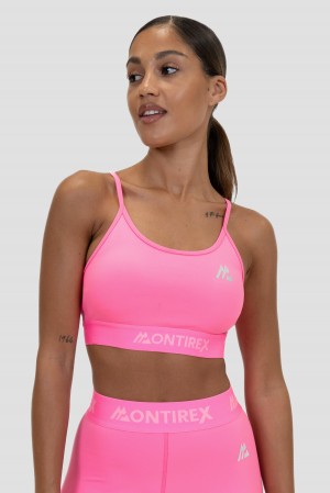 Fuchsia Montirex Icon Strappy Bra | YQRKH-7648