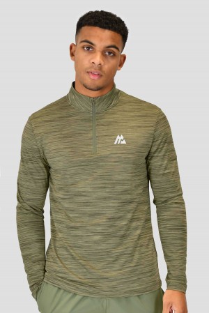 Khaki Green Multi Montirex Trail 1/4 Zip | PRLVB-9741