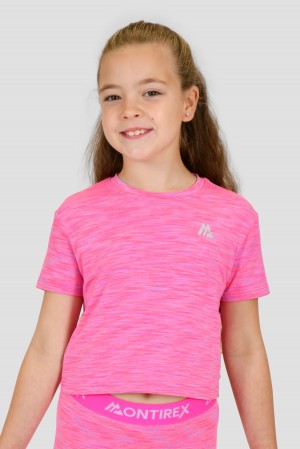 Lilac/Pink Multi Montirex Girls Trail Box T-Shirt | AXJTW-9248