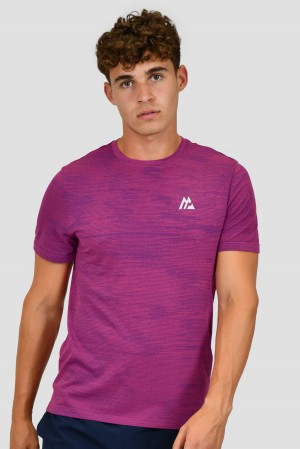 Magenta/Marine Blue Montirex Glitch Seamless T-Shirt | XCRIJ-3051