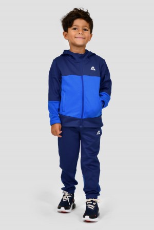 Marine Blue/Neon Blue Montirex Infants Latitude Hood Jogger Set | YLHUO-4851
