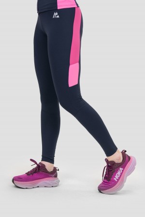Midnight Blue/Boliviana/Fucshia Montirex Power Panelled Legging | OKNUM-9412