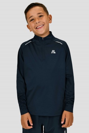 Midnight Blue Montirex Boys Soar 1/4 Zip | OPLMG-1309