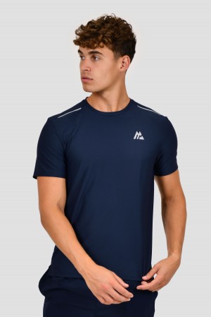 Midnight Blue Montirex Charge T-Shirt | ZAUPN-4670