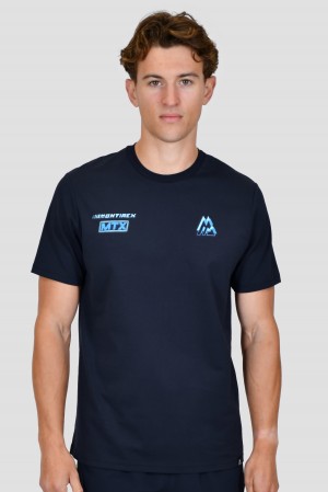 Midnight Blue Montirex MTX Speed Cotton T-Shirt | ZBUGV-3697