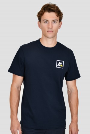 Midnight Blue Montirex M Box Logo T-Shirt | ZGAOU-8271