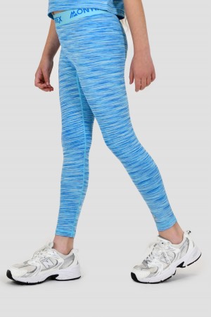 Neon Blue/Multi Montirex Girls Trail Icon Leggings | HPQGZ-7934