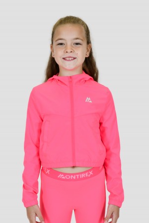 Neon Pink Montirex Girls Pace Windbreaker | SHJCQ-6345