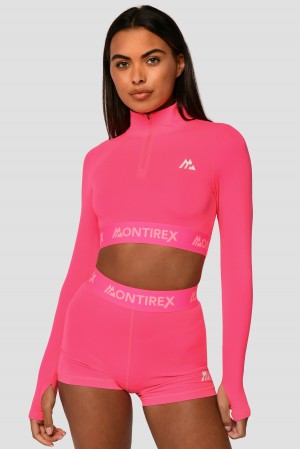 Neon Pink Montirex Icon 1/4 Zip | RFMKL-0168