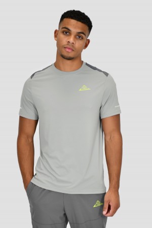 Platinum Grey/Cement Grey Montirex MTX Trail T-Shirt | BADZL-3589