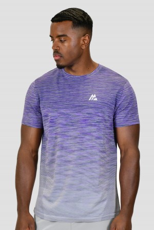 Purple/Grey Montirex Trail Seamless T-Shirt | QPUWF-8270