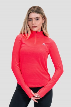 Shocking Pink Montirex Women's Draft 1/4 Zip | WFCMV-6429