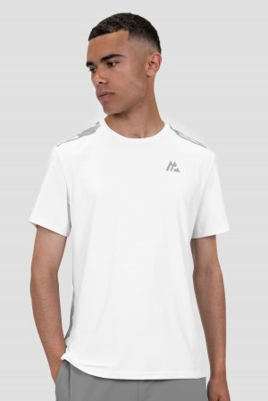 White/Platinum Grey Montirex Charge Print T-Shirt | NTJYX-9672